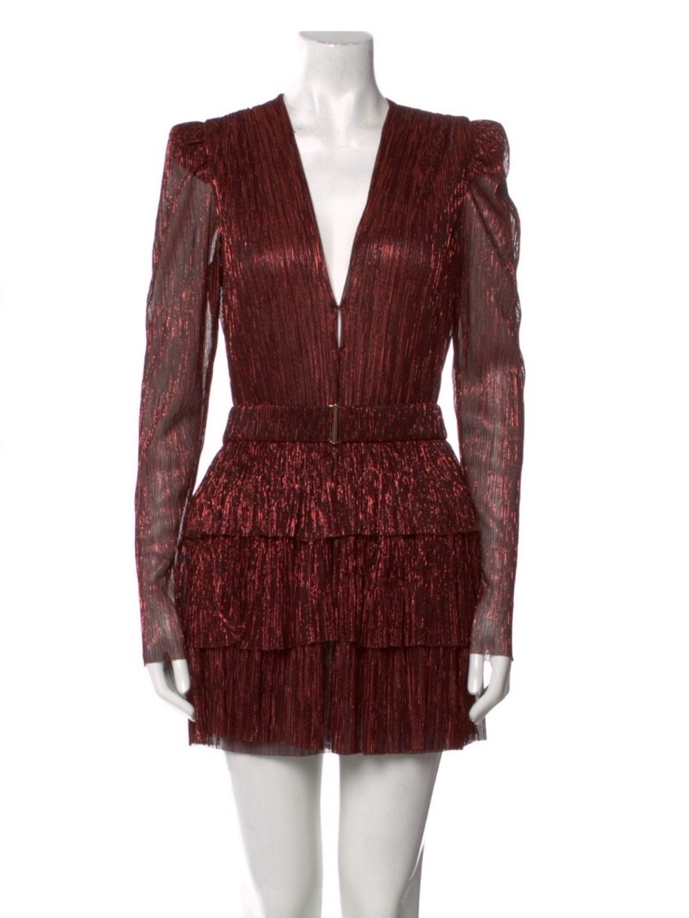 New without tags Sabina Musayev Metallic Mini Dress